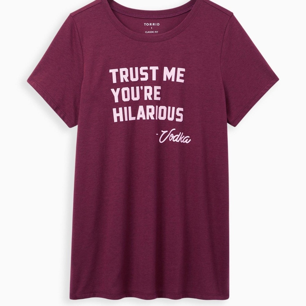 Torrid Tee 0X 00X (M/L) - Crew Classic Fit T-Shirt Top Trust Me You're Hilarious - Picture 2 of 5